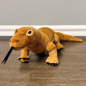 Vintage Tiger Tale Toys Komodo Dragon Plush Stuffed Animal Realistic Brown Kids